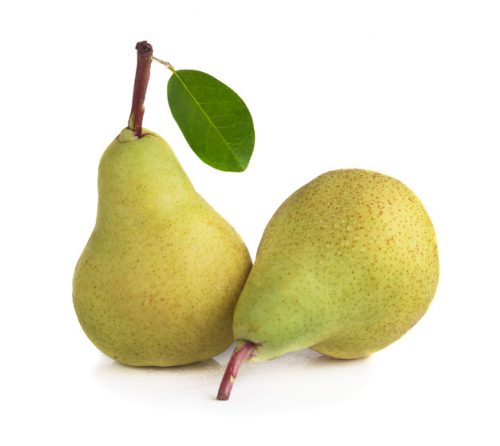 pears isolated on white background.